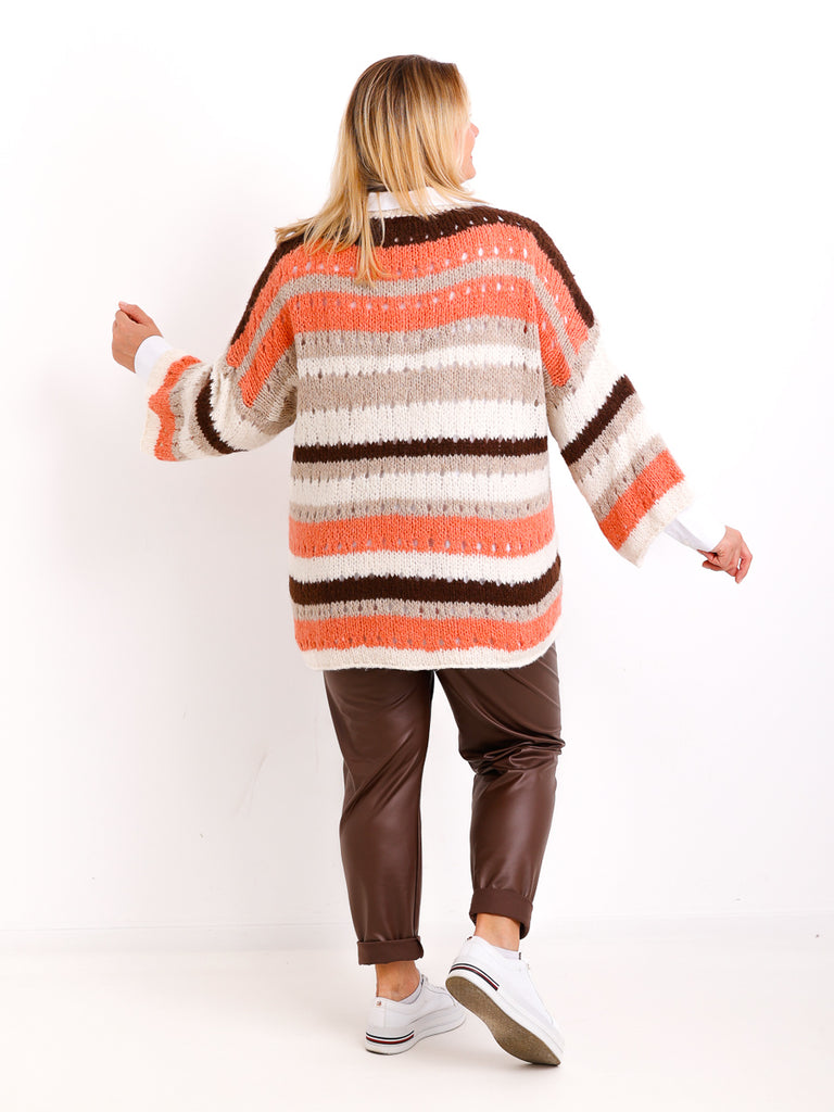 LYDIA Curvy Size Pullover - peachy/beige