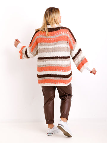 LYDIA Curvy Size Pullover - peachy/beige