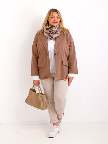 DOREEN Curvy Size Blazer 2 XL - camel
