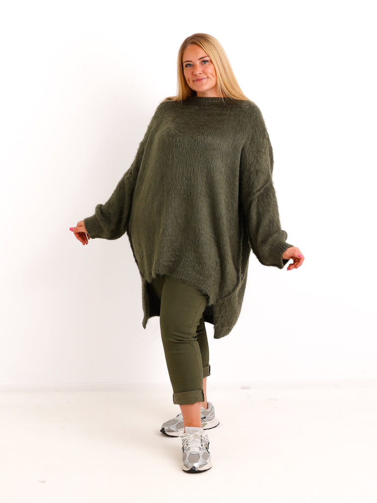 Curvy Pullover VALURA – Extra langer Oversize-Schnitt mit Inside-Out-Nähten – Gr. 44–56