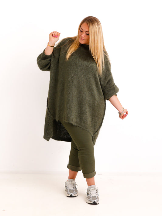 Curvy Pullover VALURA – Extra langer Oversize-Schnitt mit Inside-Out-Nähten – Gr. 44–56