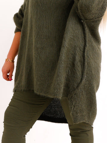 Curvy Pullover VALURA – Extra langer Oversize-Schnitt mit Inside-Out-Nähten – Gr. 44–56