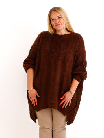 Curvy Pullover VALURA – Extra langer Oversize-Schnitt mit Inside-Out-Nähten – Gr. 44–56