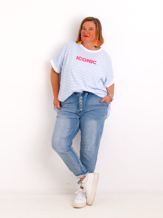 T-Shirt LILLY.S blau - One Size 38-46