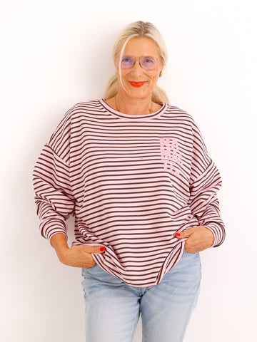 Oversize Sweatshirt MIRETTA – Namaste Statement-Print – Gr. 38–42/44