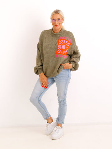 Strickpullover TAMELIA – LE SOLEIL Statement-Detail & kuschelige Haptik – Gr. 38–42