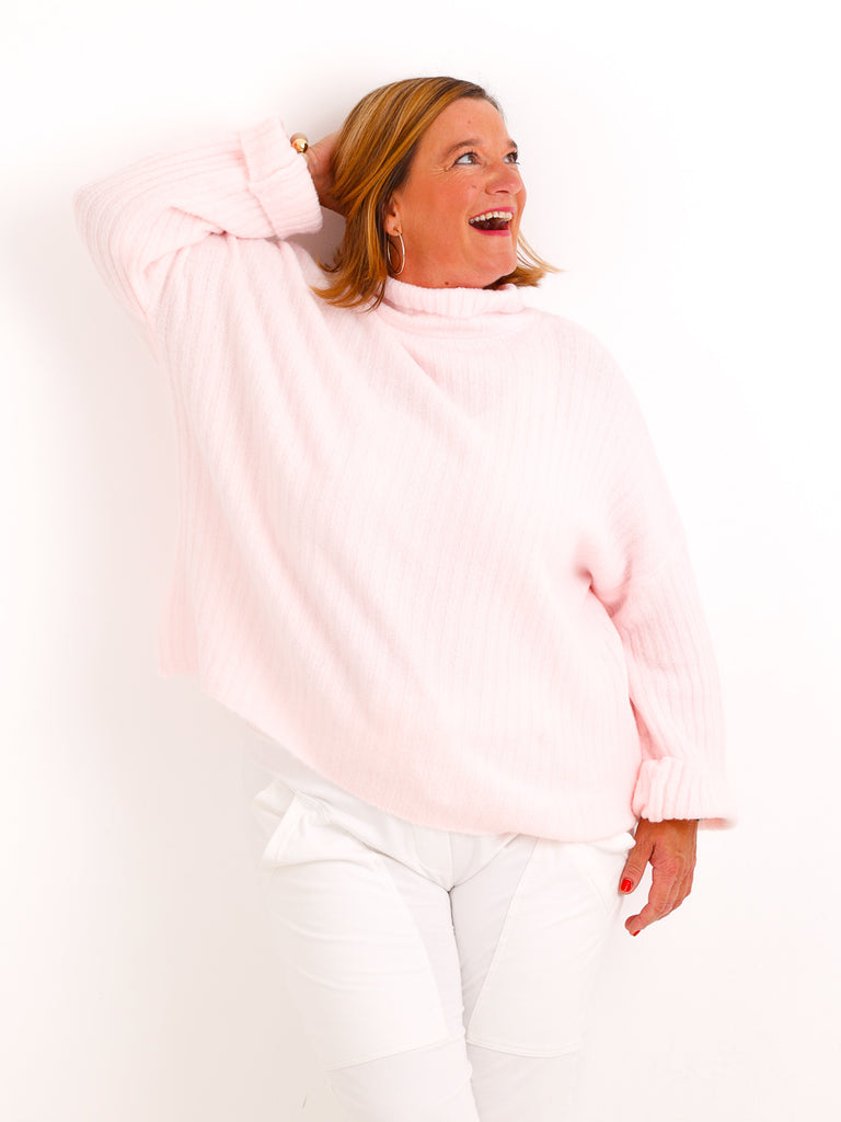 Damen Oversize-Strickpullover LEVIENNE mit Rippstruktur - Gr. 38–44