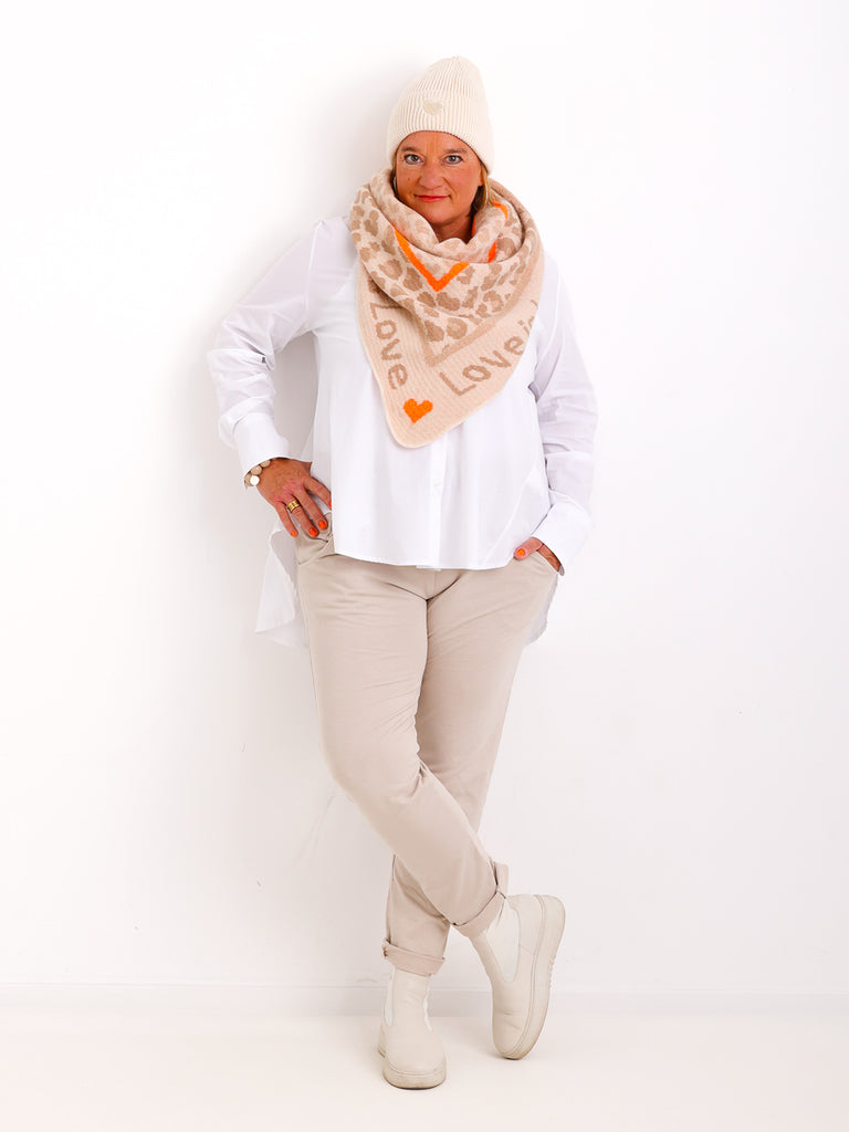 MANDY Dreiecksschal - beige/orange