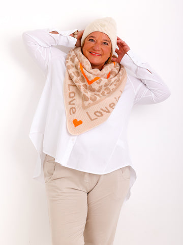 MANDY Dreiecksschal - beige/orange