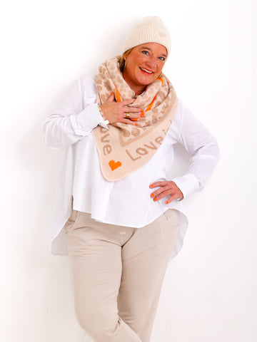 MANDY Dreiecksschal - beige/orange