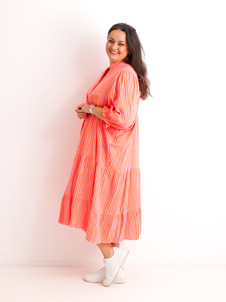 Maxikleid RONJA.S Musselin taupe One Size 38-48