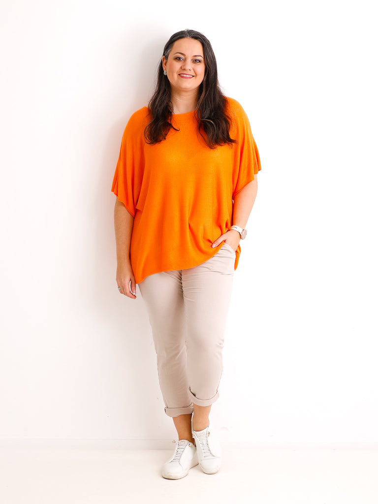 Kurzarm Pullover DELIA.S - Curvy One Size 40-48