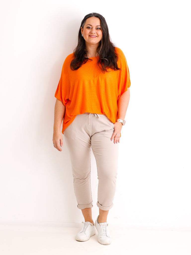 Kurzarm Pullover DELIA.S - Curvy One Size 40-48