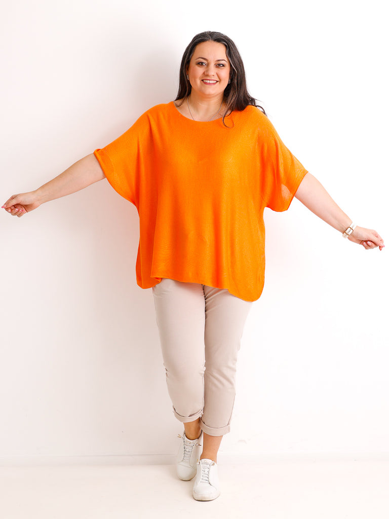 Kurzarm Pullover DELIA.S - Curvy One Size 40-48