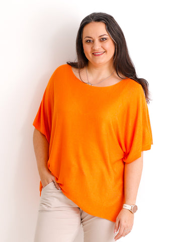 Kurzarm Pullover DELIA.S - Curvy One Size 40-48