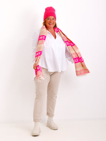 DIANA Schal - beige/rosa/pink