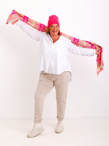 DIANA Schal - beige/rosa/pink