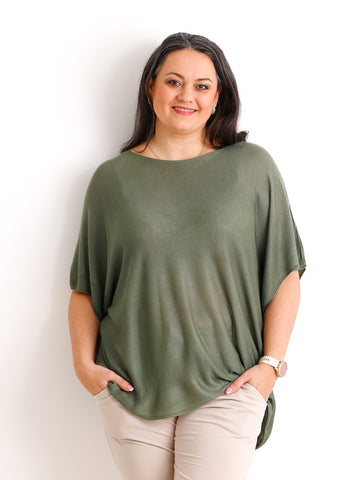 Kurzarm Pullover DELIA.S - Curvy One Size 40-48