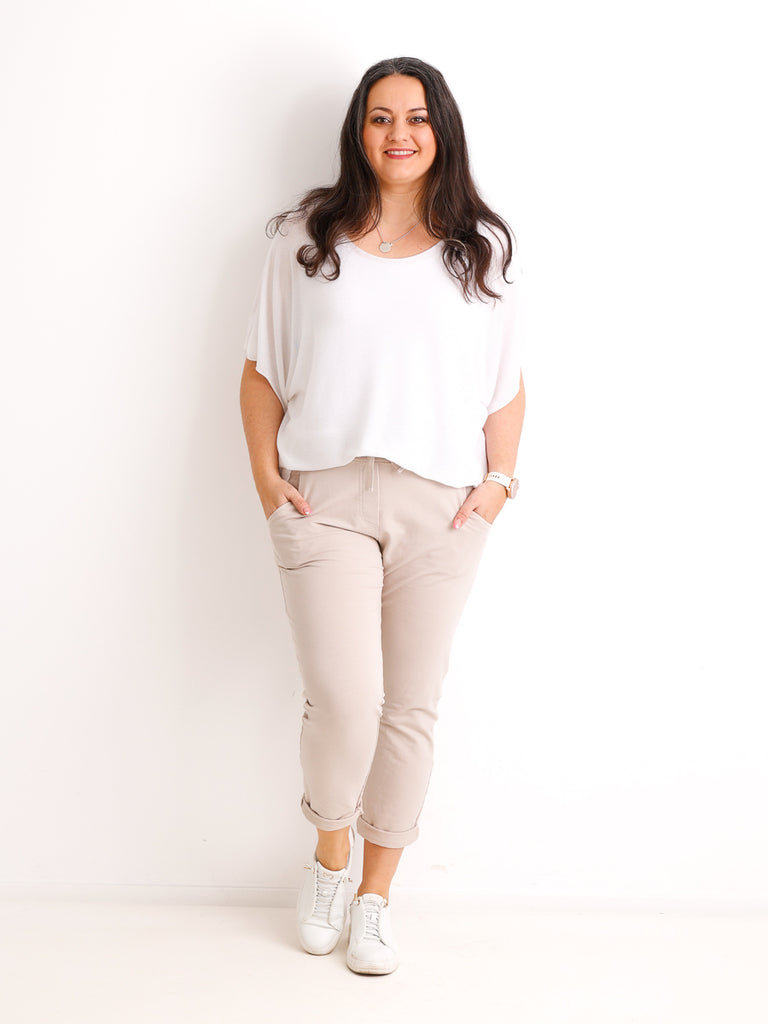 Kurzarm Pullover DELIA.S - Curvy One Size 40-48