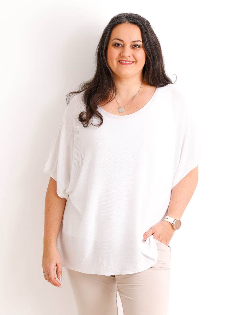 Kurzarm Pullover DELIA.S - Curvy One Size 40-48