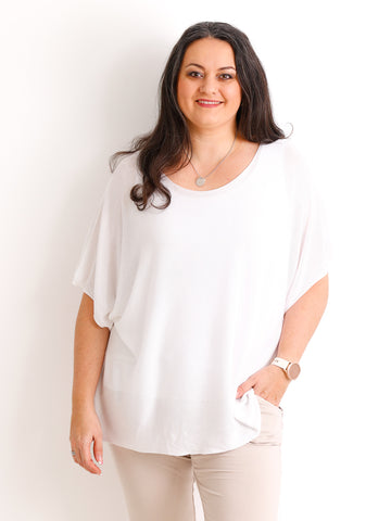 Kurzarm Pullover DELIA.S - Curvy One Size 40-48