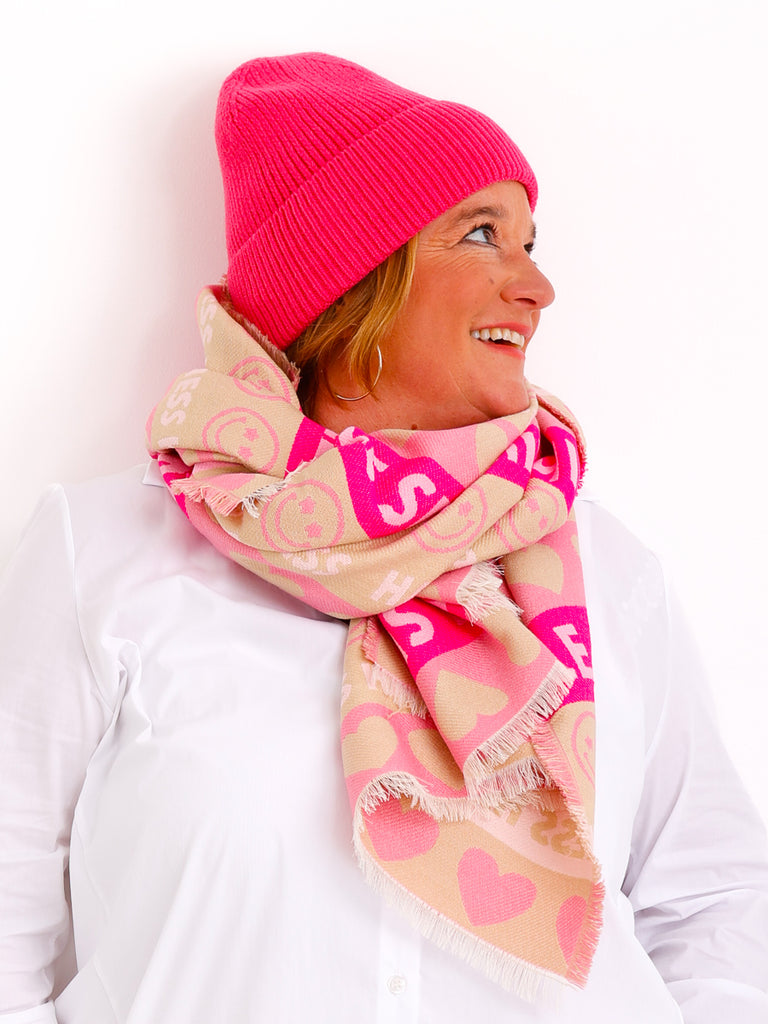 DIANA Schal - beige/rosa/pink