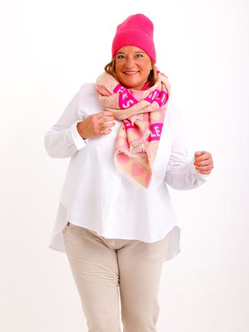 DIANA Schal - beige/rosa/pink