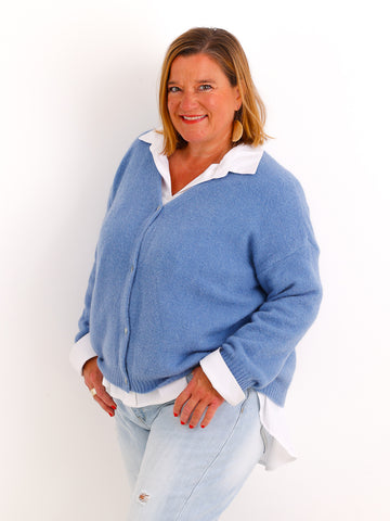 Strickjacke ENELI – Kuscheliger Alpaka-Mix mit Perlmuttknöpfen – Gr. 38–44