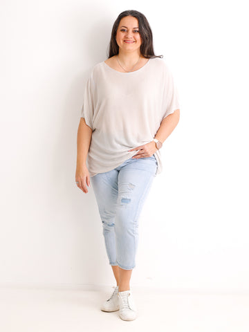 Kurzarm Pullover DELIA.S - Curvy One Size 40-48