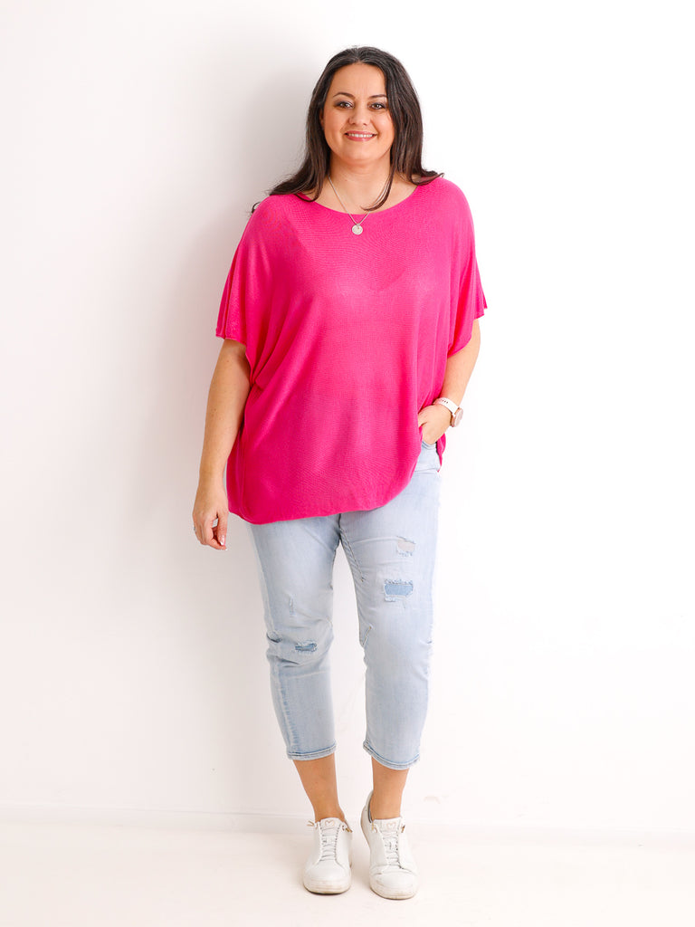 Kurzarm Pullover DELIA.S - Curvy One Size 40-48