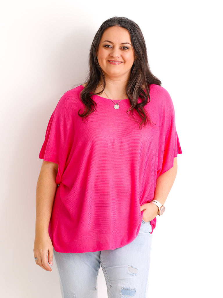 Kurzarm Pullover DELIA.S - Curvy One Size 40-48