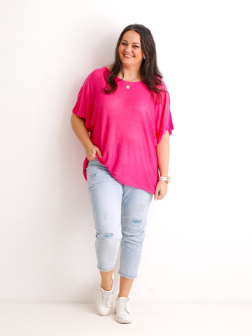 Kurzarm Pullover DELIA.S - Curvy One Size 40-48