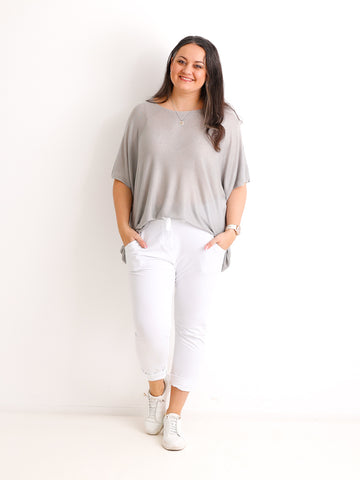 Kurzarm Pullover DELIA.S - Curvy One Size 40-48