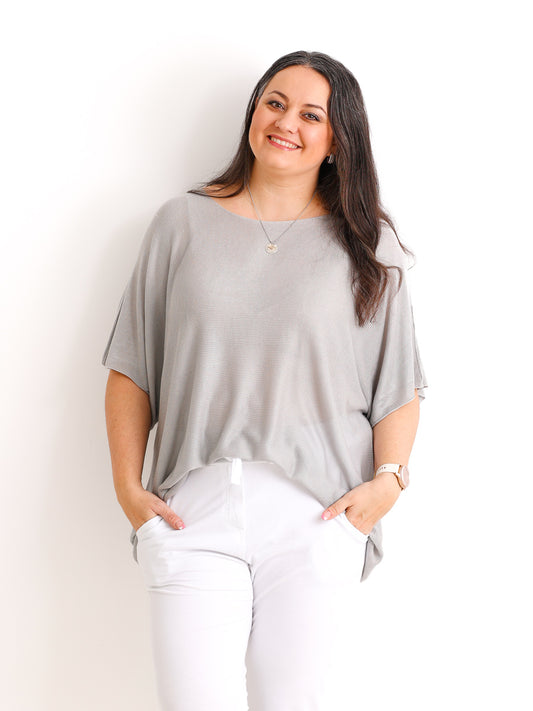 Kurzarm Pullover DELIA.S - Curvy One Size 40-48