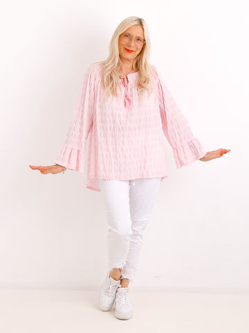 Crinkle-Tunika LOLA.S – Romantische Volants – Gr. 36-44/46