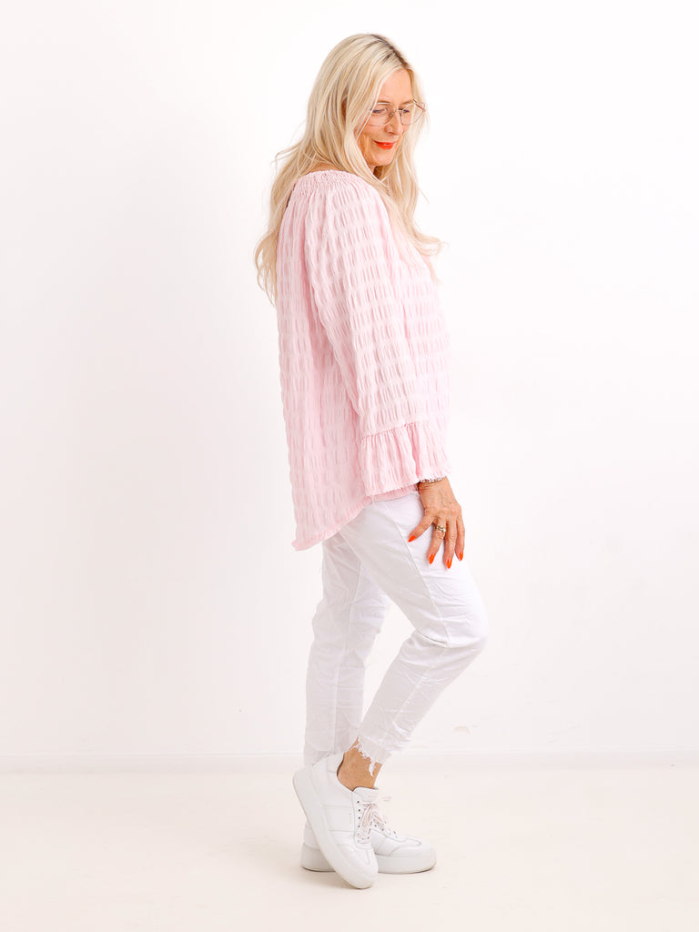 Crinkle-Tunika LOLA.S – Romantische Volants – Gr. 36-44/46