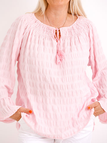 Crinkle-Tunika LOLA.S – Romantische Volants – Gr. 36-44/46