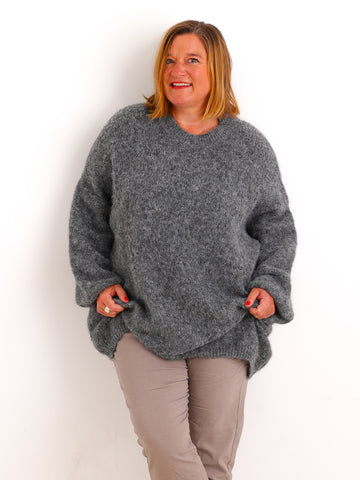 Curvy Size Strickpullover AMELIRA – Kuscheliger Oversize-Look – Gr. 42–48