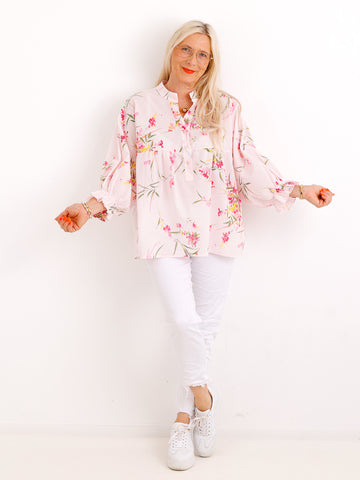Blumen-Bluse JULE.S – Luftiger Baumwoll-Traum – Gr. 38 bis 44/46
