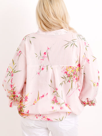 Blumen-Bluse JULE.S – Luftiger Baumwoll-Traum – Gr. 38 bis 44/46