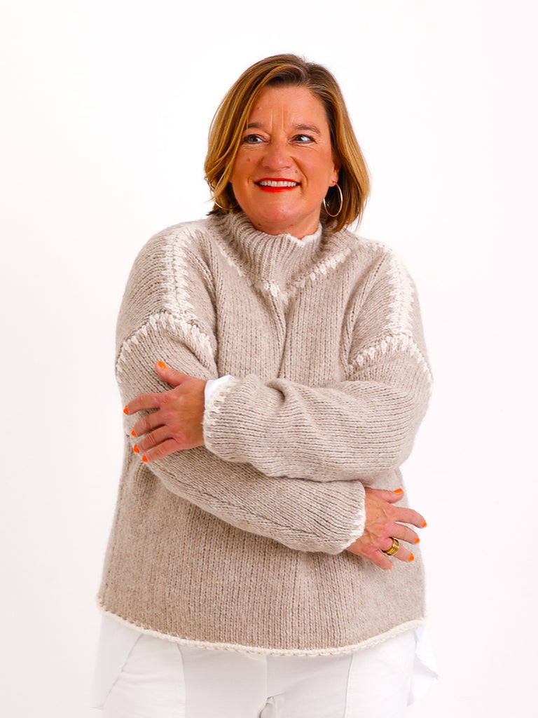 DEBBIE Oversize Pullover - beige