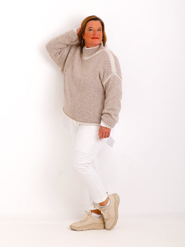 DEBBIE Oversize Pullover - beige
