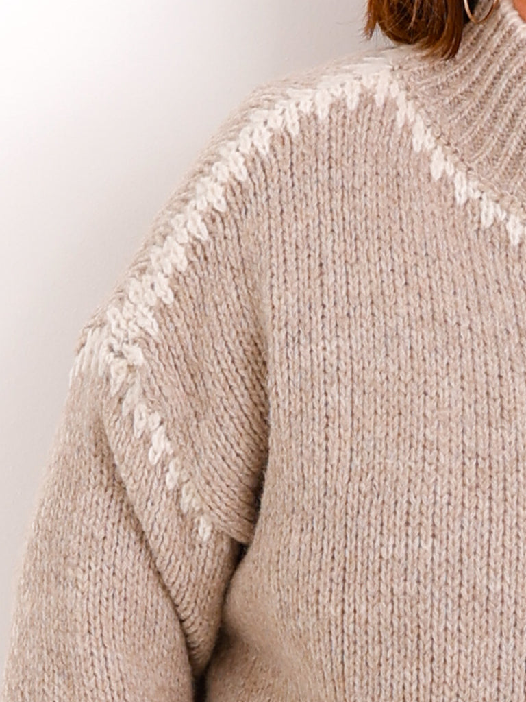 DEBBIE Oversize Pullover - beige
