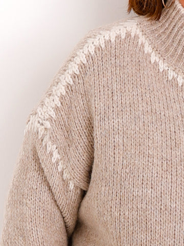 DEBBIE Oversize Pullover - beige