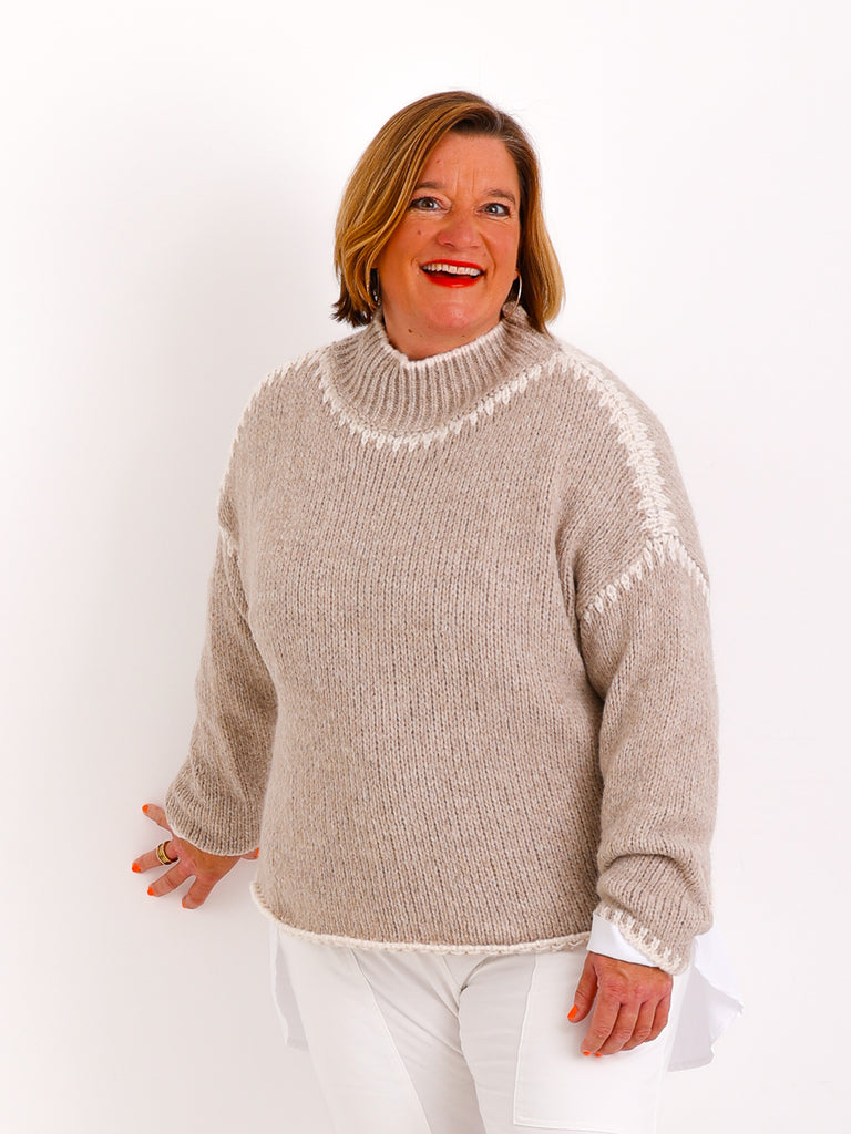 DEBBIE Oversize Pullover - beige