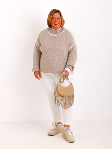 DEBBIE Oversize Pullover - beige