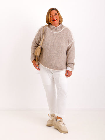 DEBBIE Oversize Pullover - beige