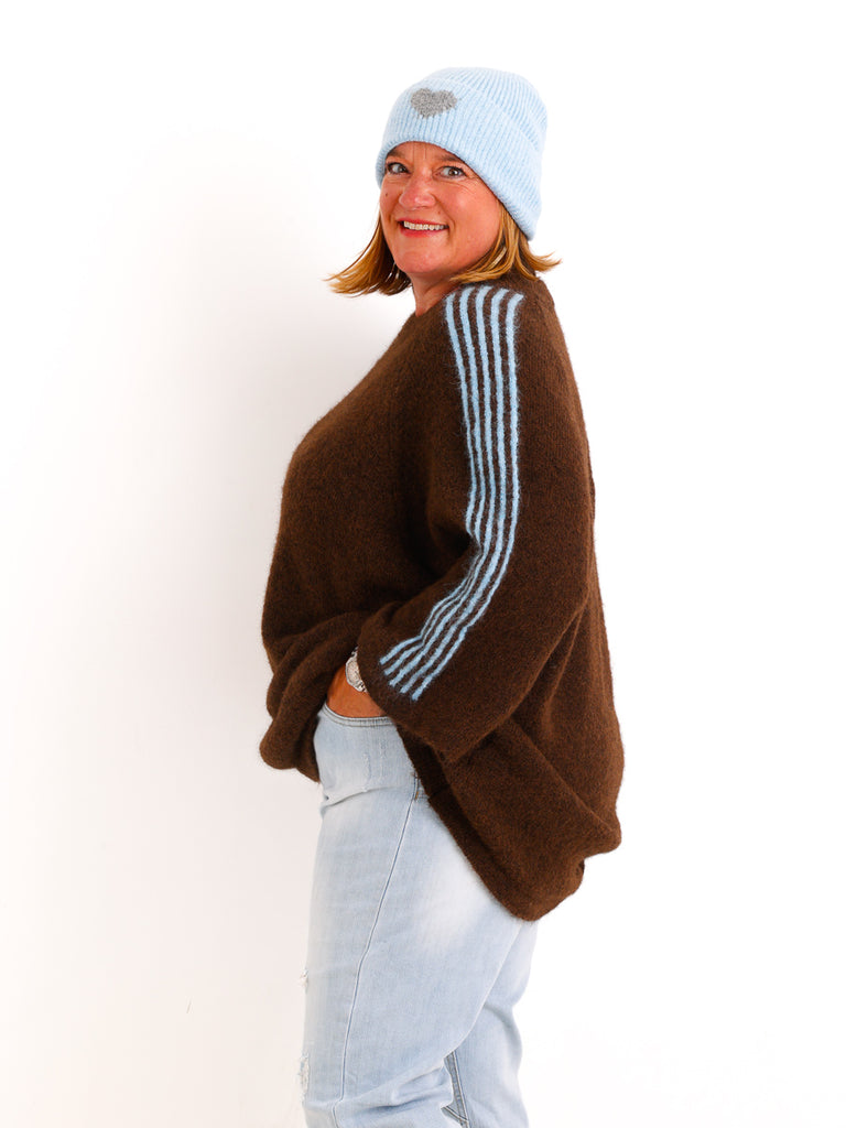 Strick-Beanie LISELLE – Softer Rippstrick mit Statement-Herz
