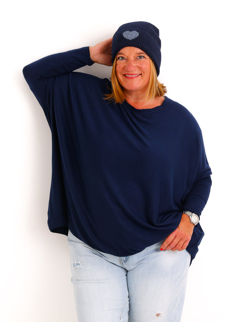 Strick-Beanie LISELLE – Softer Rippstrick mit Statement-Herz