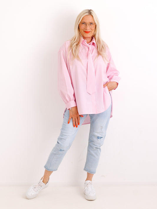 Oversize Bluse MATHILDE.S – gestreift - Baumwolle – Gr. 38-46
